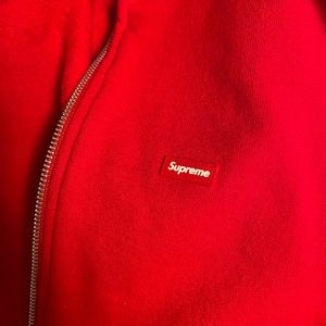 Supreme small box hooded sweatshirt (zip up)